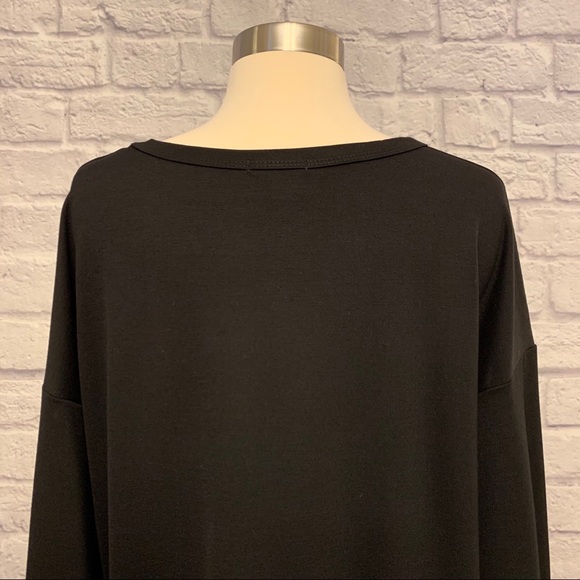 NWOT Halogen Black Shift Dress w/ Tie Bell Sleeves - Picture 8 of 11